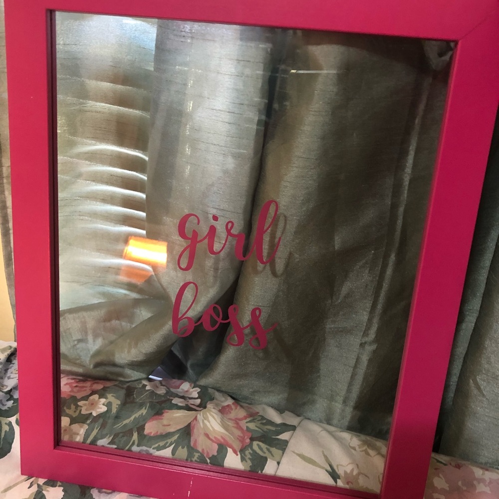 Girl Boss transparent frame wall art
